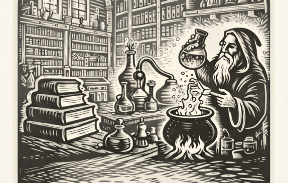 AI generated scholar alchymist